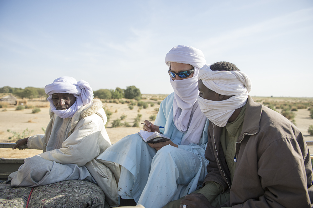 riding in car in chad