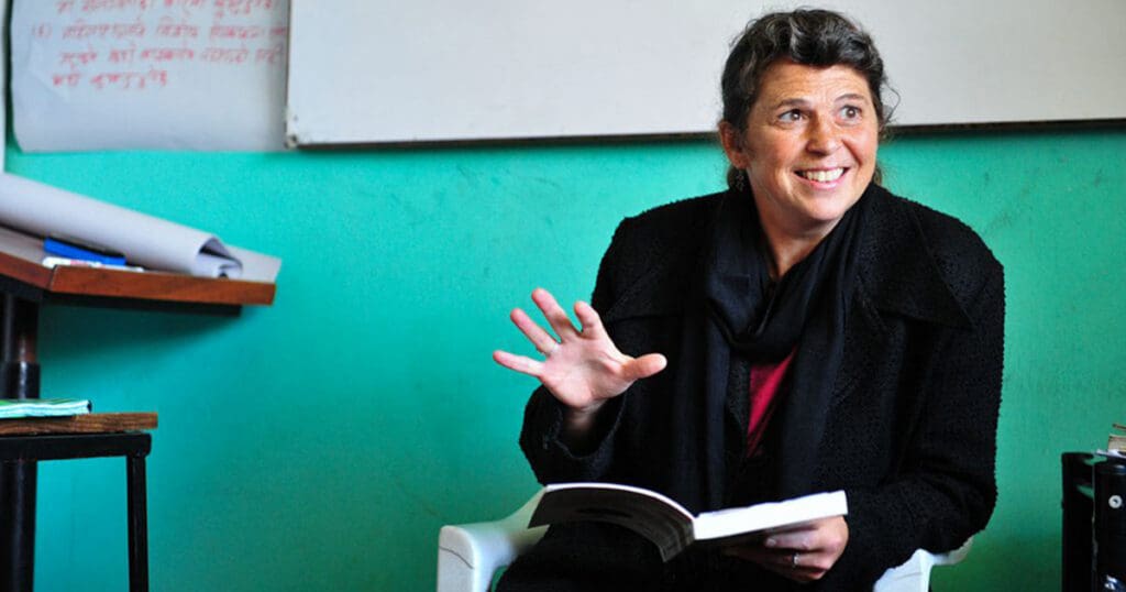 woman training to become a missionary sitting and talking