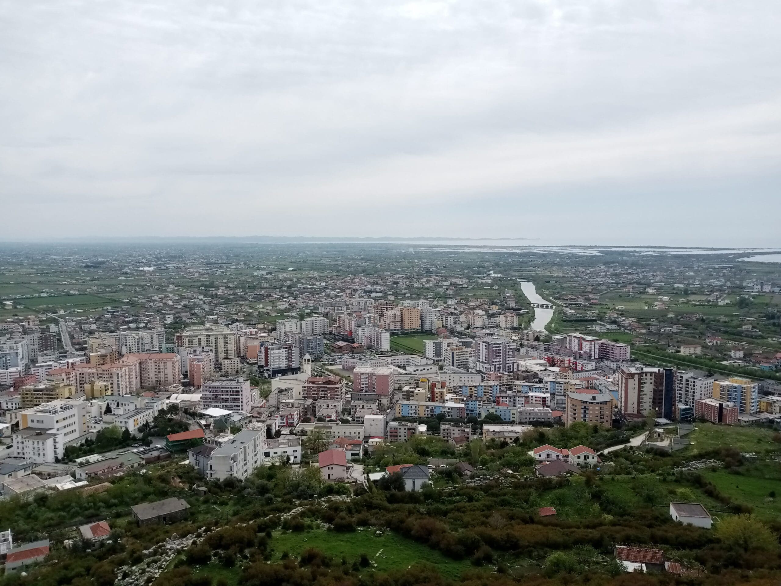 City scene in Albania.