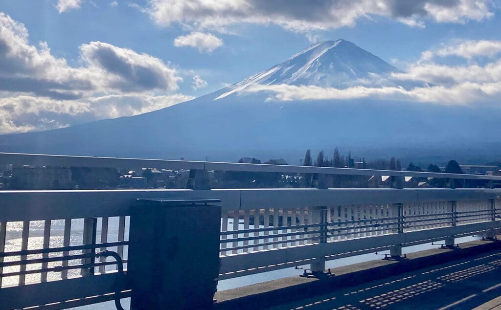 driving by Mount Fuji