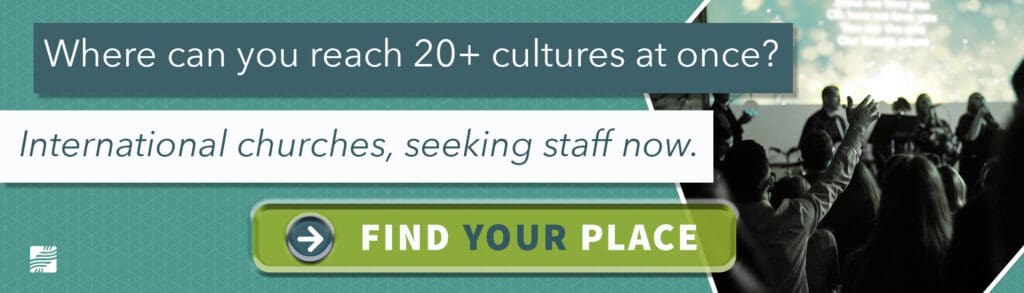 cta image with opportunities to serve at an international church